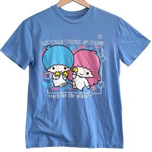 Little Twin Star T-shirt Authentic Genuine Blue Size Small Reach For The Stars